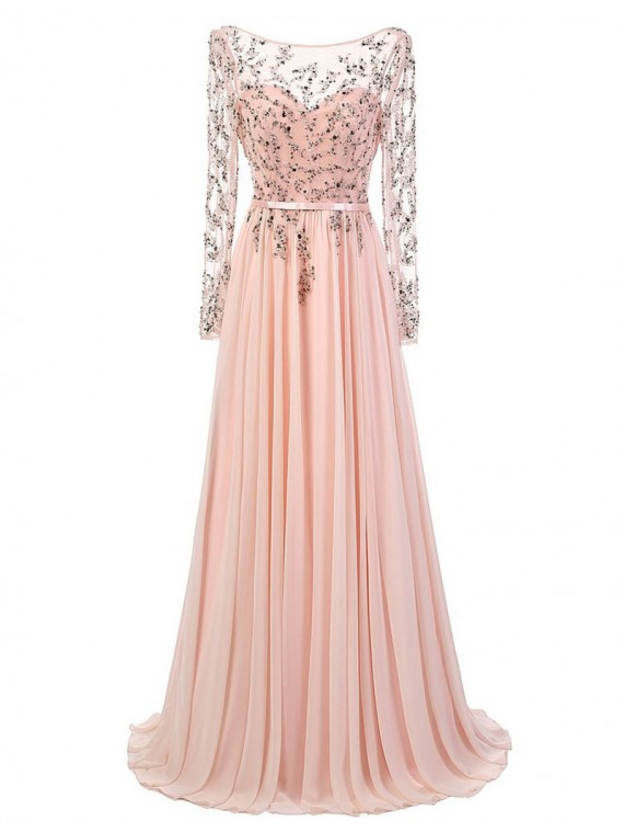 backless pink prom dress